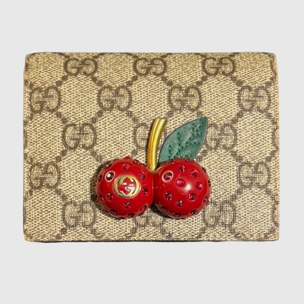 Gucci GG Supreme Monogram Cherry Wallet